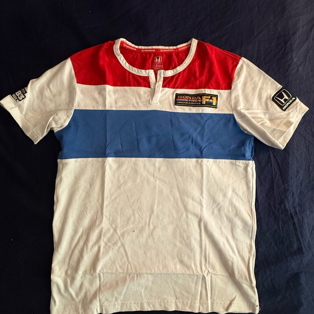 Honda F1 Men's Short Sleeve Tee - Red, Blue, White